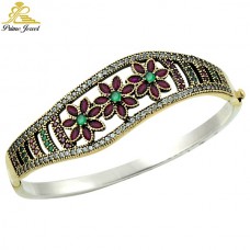 Gümüş Otantik Taşlı Biezik /Bileklik